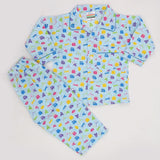Boys Full Sleeves Night Suit - Blue, Kids, Boys Sets And Suits, Chase Value, Chase Value