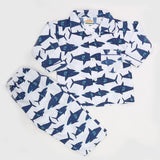 Boys Full Sleeves Night Suit - Navy Blue, Kids, Boys Sets And Suits, Chase Value, Chase Value
