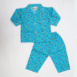 Boys Full Sleeves Night Suit - Steel Green, Kids, Boys Sets And Suits, Chase Value, Chase Value