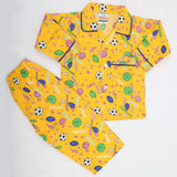 Boys Full Sleeves Night Suit - Yellow, Kids, Boys Sets And Suits, Chase Value, Chase Value