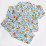 Boys Full Sleeves Night Suit - Cyan, Kids, Boys Sets And Suits, Chase Value, Chase Value