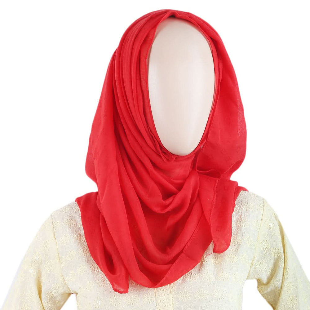Women Lawn Scarf - T1 - Red, Women, Shawls And Scarves, Chase Value, Chase Value