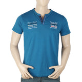 Men's Half Sleeves Round Neck T-Shirt - Blue, Men, T-Shirts And Polos, Chase Value, Chase Value