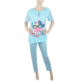 Women's 2 Piece Night Suit - Sky Blue, Women, Night Suit, Chase Value, Chase Value