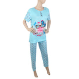 Women's 2 Piece Night Suit - Sky Blue, Women, Night Suit, Chase Value, Chase Value