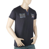 Men's Half Sleeves Round Neck T-Shirt - Black, Men, T-Shirts And Polos, Chase Value, Chase Value