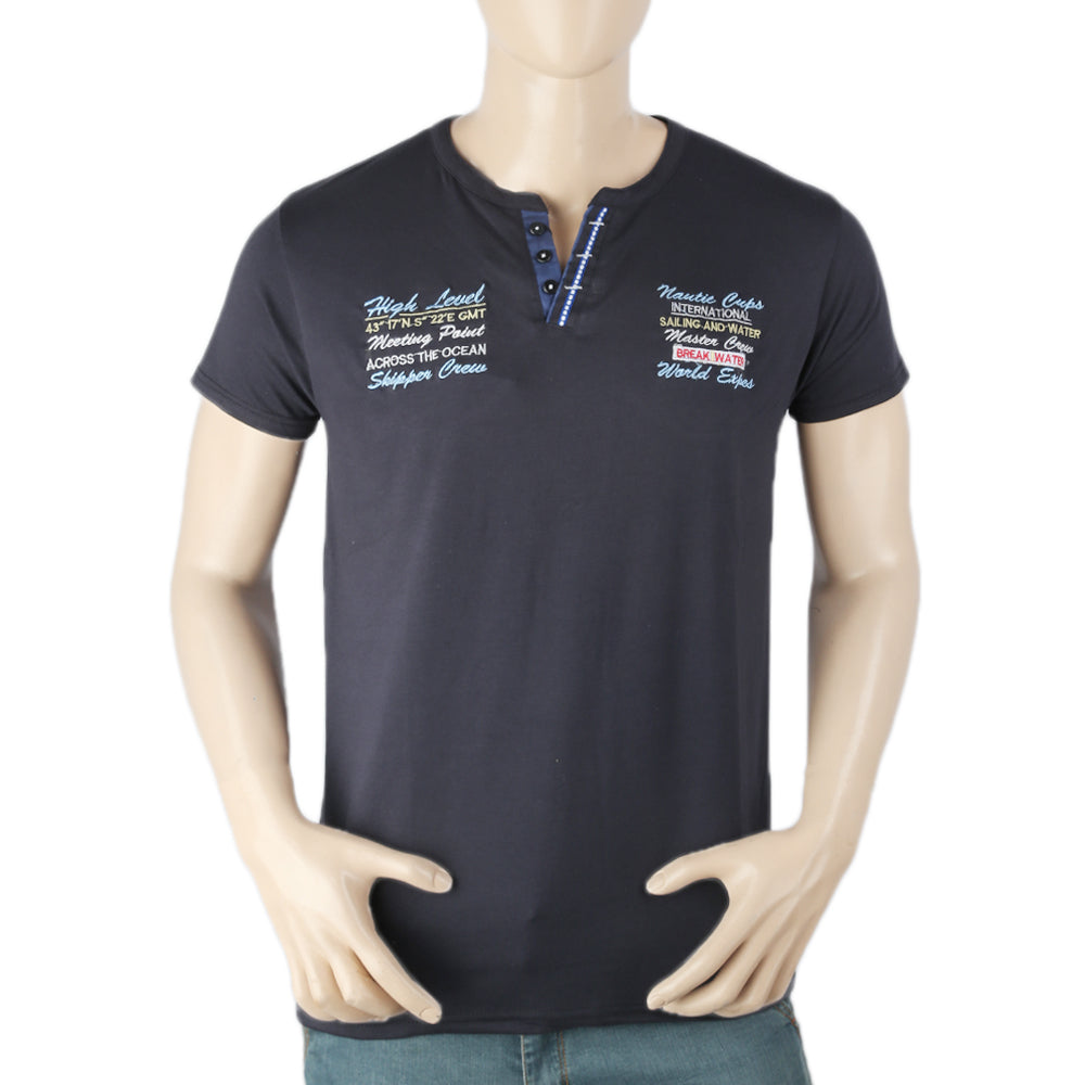 Men's Half Sleeves Round Neck T-Shirt - Black, Men, T-Shirts And Polos, Chase Value, Chase Value