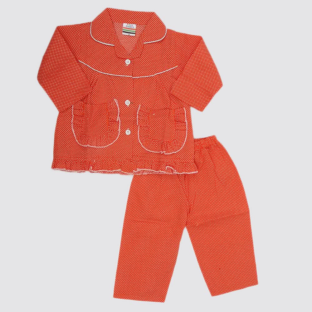Girls Night Suit - Orange, Kids, Girls Sets And Suits, Chase Value, Chase Value