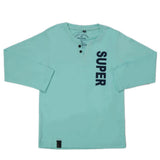 Boys Full Sleeves T-Shirt - Cyan, Kids, Boys T-Shirts, Chase Value, Chase Value
