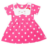 Newborn Girls Half Sleeves Frock - Dark Pink, Kids, Newborn Girls Frocks, Chase Value, Chase Value