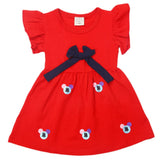 Newborn Girls Half Sleeves Frock - Red, Kids, Newborn Girls Frocks, Chase Value, Chase Value