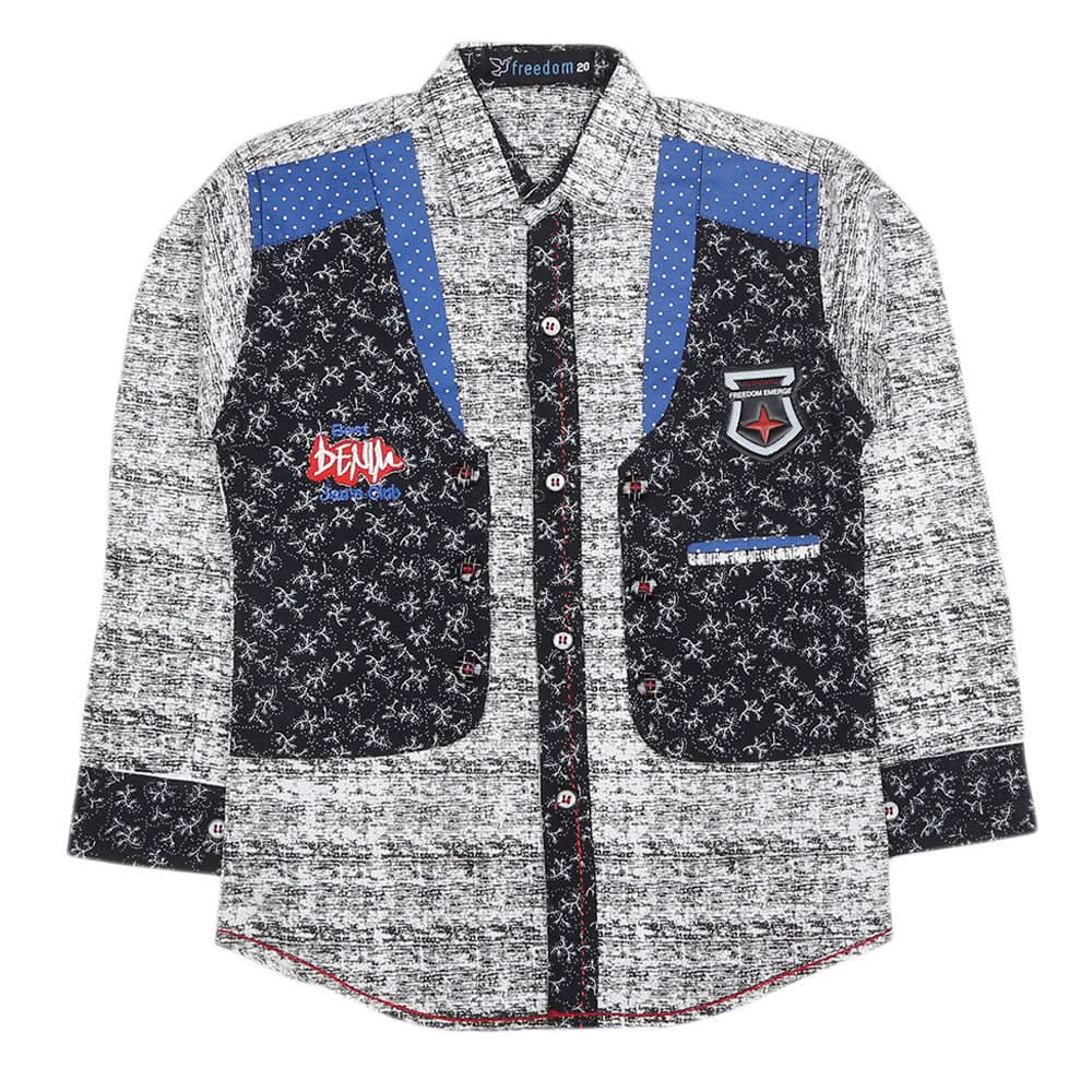 Boys Full Sleeves Casual Shirt - Black, Kids, Boys Shirts, Chase Value, Chase Value