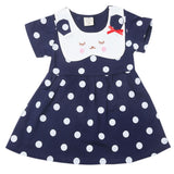 Newborn Girls Half Sleeves Frock - Navy Blue, Kids, Newborn Girls Frocks, Chase Value, Chase Value