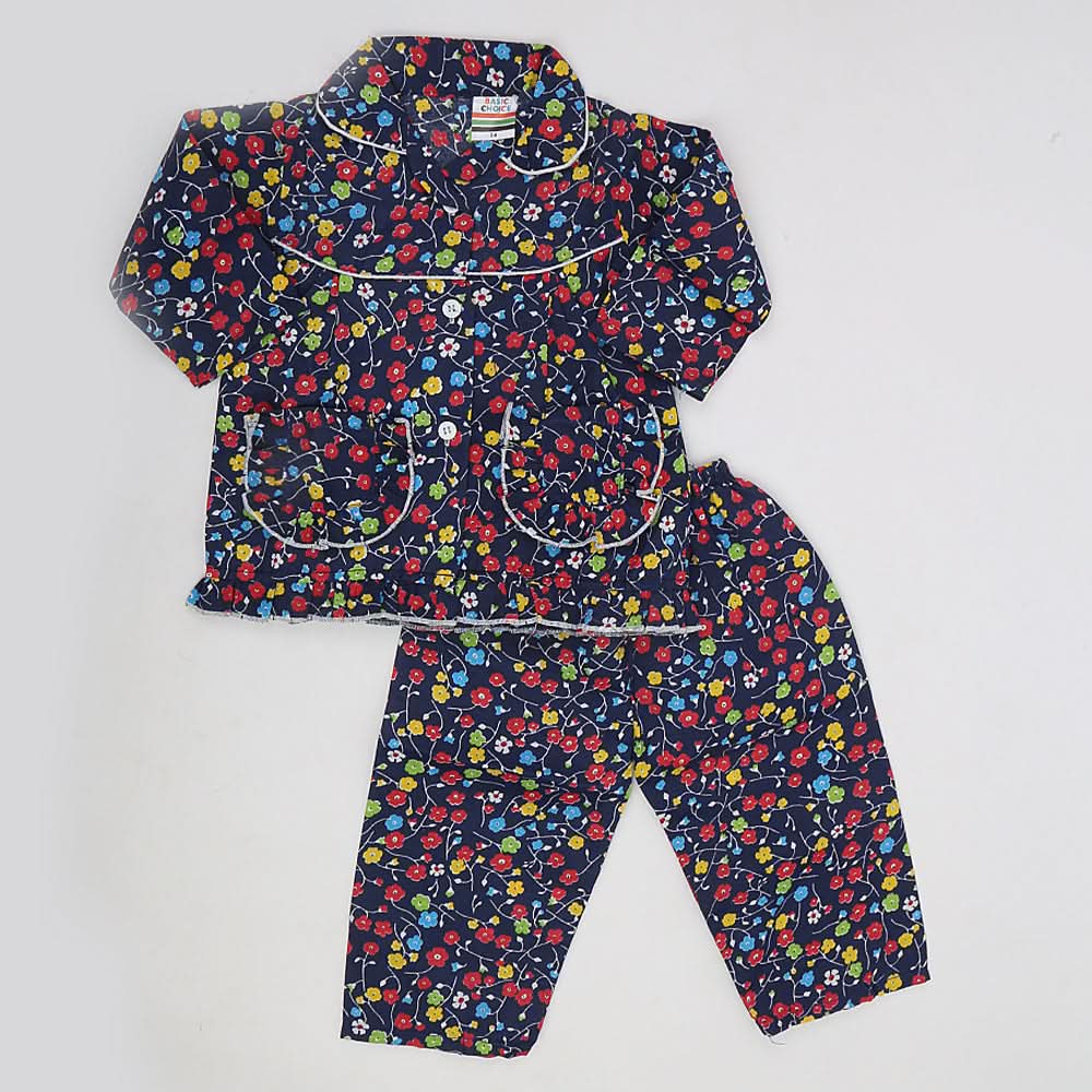 Girls Night Suit - Navy Blue, Kids, Girls Sets And Suits, Chase Value, Chase Value