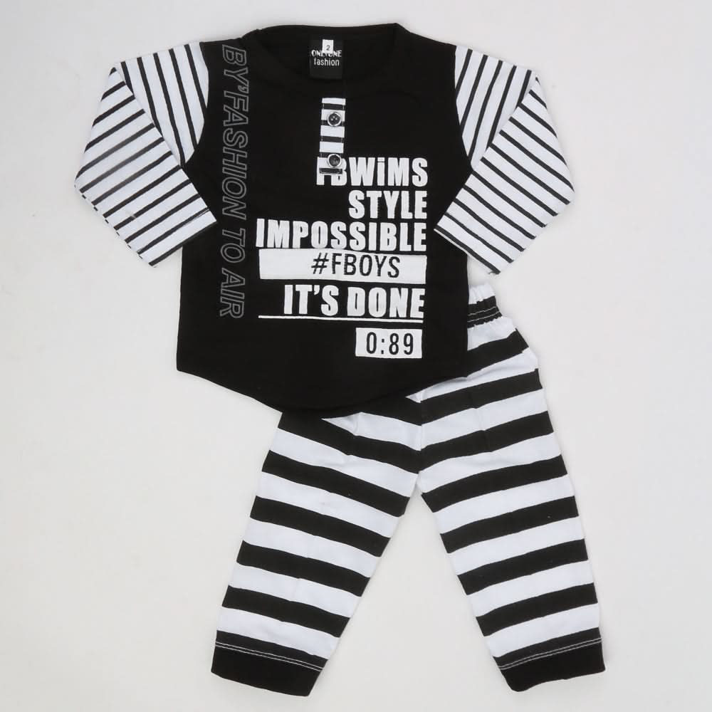 Newborn Boys Suits Full Sleeves - Black, Kids, NB Boys Sets And Suits, Chase Value, Chase Value