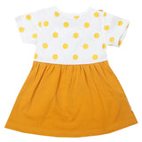 Newborn Girls Half Sleeves Frock - Mustard, Kids, Newborn Girls Frocks, Chase Value, Chase Value
