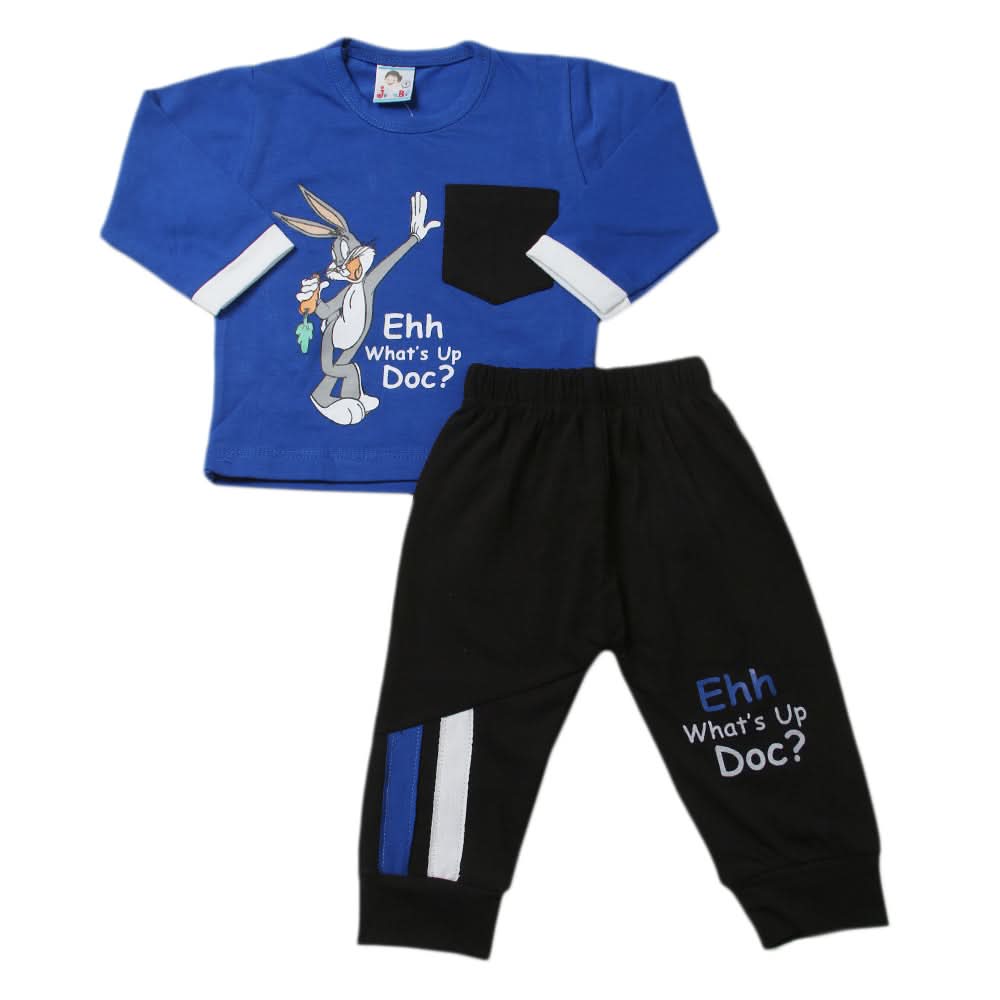 Newborn Boys Full Sleeves Suit 01245 - Royal Blue, Kids, NB Boys Sets And Suits, Chase Value, Chase Value