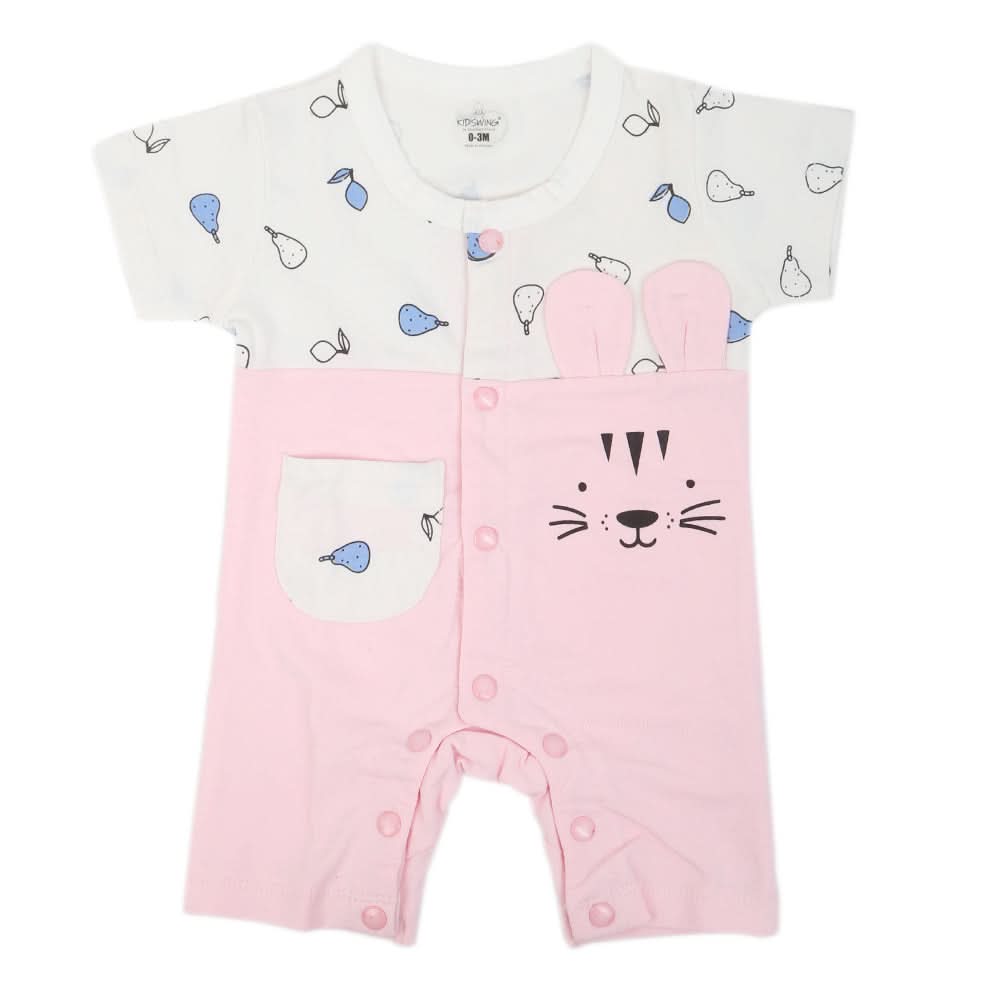 Newborn Unisex Half Sleeves Rompers 2004 - Pink, Kids, NB Boys Rompers, Chase Value, Chase Value