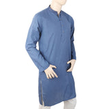 Mashriq Slim Fit Embroidered Kurta For Men - Blue, Men, Shalwar Kameez, Chase Value, Chase Value