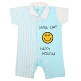 Newborn Unisex Half Sleeves Rompers 2005 - Light Blue, Kids, NB Boys Rompers, Chase Value, Chase Value