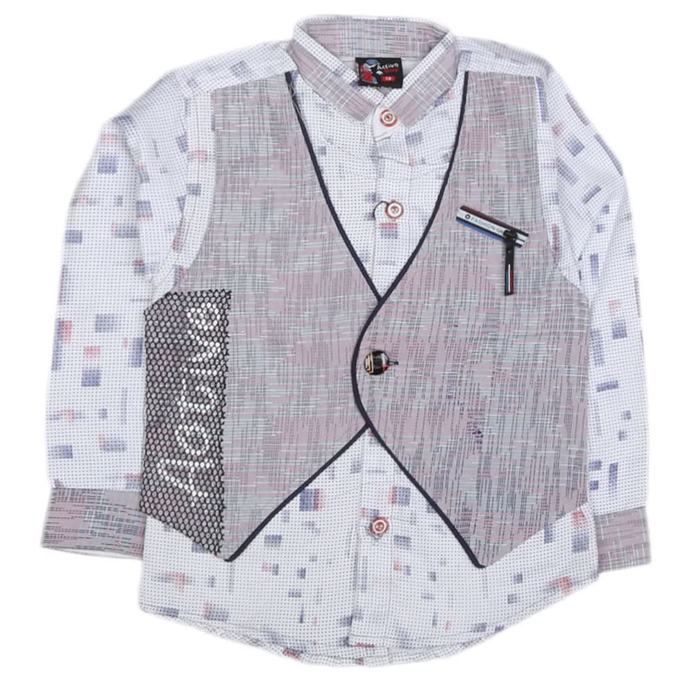 Boys Full Sleeves Casual Shirt - Blue, Kids, Boys Shirts, Chase Value, Chase Value