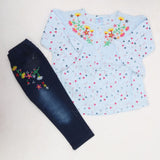 Girls Full Sleeves Suit - Light Blue, Kids, Girls Sets And Suits, Chase Value, Chase Value