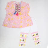 Girls Full Sleeves Tights Suit - Pink, Kids, Girls Sets And Suits, Chase Value, Chase Value