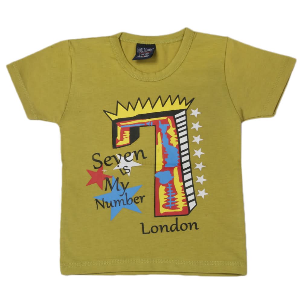 Boys Half Sleeves T-Shirt - Olive Green, Boys T-Shirts, Chase Value, Chase Value