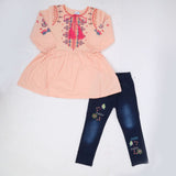 Girls Full Sleeves Suit - Peach, Kids, Girls Sets And Suits, Chase Value, Chase Value