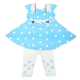 Newborn Girls Half Sleeves Suit 6B-103 - Sky Blue, Kids, NB Girls Sets And Suits, Chase Value, Chase Value