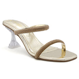 Women's Heel Sandal - Golden, Women Heels, Chase Value, Chase Value