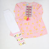 Girls Full Sleeves Tights Suit - Pink, Kids, Girls Sets And Suits, Chase Value, Chase Value