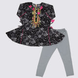 Girls Full Sleeves Tights Suit - Black, Kids, Girls Sets And Suits, Chase Value, Chase Value