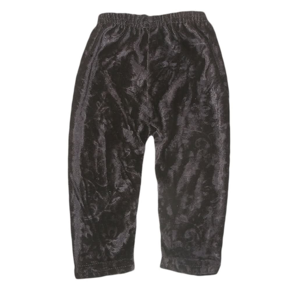 Newborn Girl Velvet Tights - Black, Kids, NB Girls Shorts Skirts And Pants, Chase Value, Chase Value
