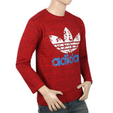Men's Full Sleeves Twisted T-Shirt - Maroon, Men, T-Shirts And Polos, Chase Value, Chase Value