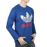 Men's Full Sleeves Twisted T-Shirt - Royal Blue, Men, T-Shirts And Polos, Chase Value, Chase Value