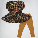 Girls Full Sleeves Tights Suit - Brown, Kids, Girls Sets And Suits, Chase Value, Chase Value