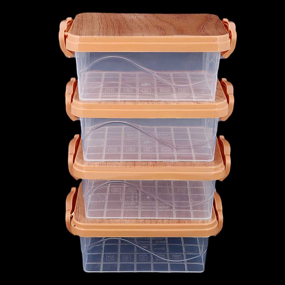 Multipurpose Storage Box 4 Pcs (4003) - Brown, Home & Lifestyle, Storage Boxes, Chase Value, Chase Value