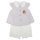 Newborn Girls Half Sleeves Suit - Grey, Kids, New Born Girls Sets And Suits, Chase Value, Chase Value
