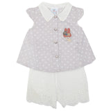 Newborn Girls Half Sleeves Suit - Grey, Kids, New Born Girls Sets And Suits, Chase Value, Chase Value