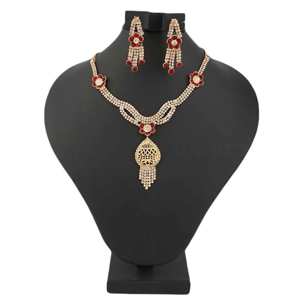 Women's Jewellery Set - Golden & Red, Women, Jewellery Set, Chase Value, Chase Value