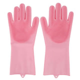 Silicone Dish Washing Gloves - Pink, Crockery & Kitchenware, Chase Value, Chase Value
