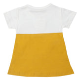 Newborn Girls Half Sleeves Frock - Mustard, Kids, Newborn Girls Frocks, Chase Value, Chase Value