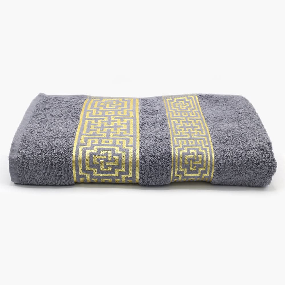 Bath Sheet Greek Border - Grey, Bath Towels, Chase Value, Chase Value