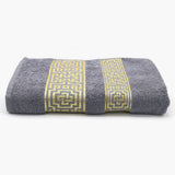 Bath Sheet Greek Border - Grey, Bath Towels, Chase Value, Chase Value