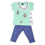 Girls Short Suit - Green, Kids, Girls Sets And Suits, Chase Value, Chase Value