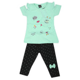 Girls Short Suit - Green, Kids, Girls Sets And Suits, Chase Value, Chase Value