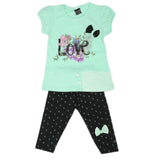 Girls Short Suit - Green, Kids, Girls Sets And Suits, Chase Value, Chase Value
