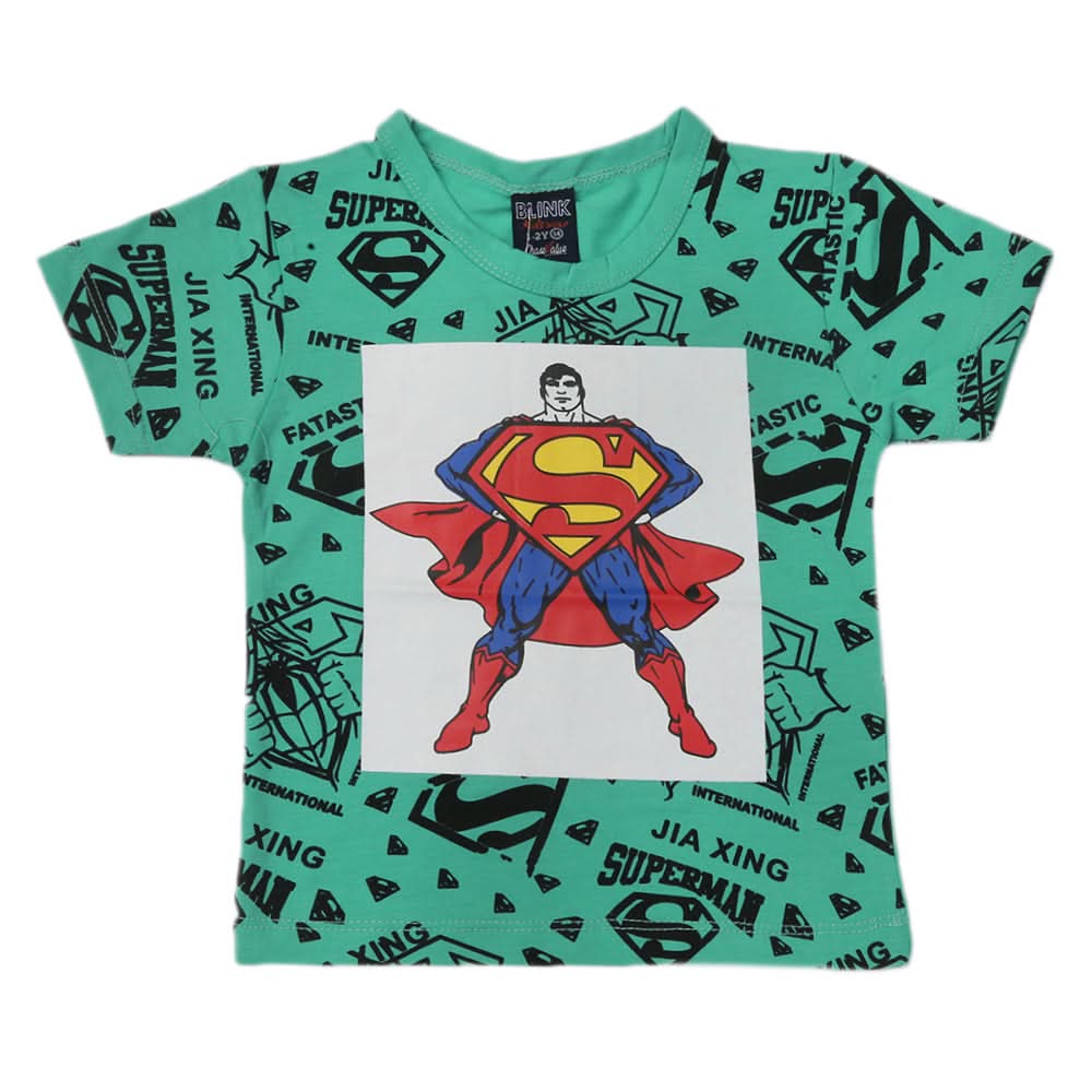 Boys Half Sleeves T-Shirt - Green, Boys T-Shirts, Chase Value, Chase Value