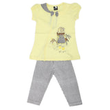 Girls Short Suit - Yellow, Kids, Girls Sets And Suits, Chase Value, Chase Value